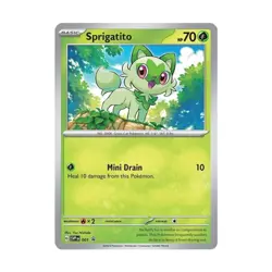 Pokemon SV: Scarlet & Violet Promo Cards Sprigatito (P) #001 (Holo) NM - Image 1