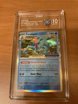 TAG 10 FERALIGATR #SVP 089 - Pokemon TCG Card TEMPORAL FORCES PRERELEASE STAFF - Image 1