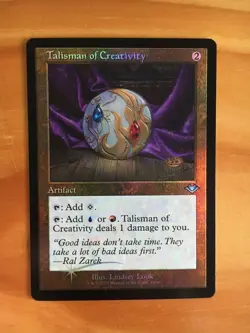 Mtg Modern Horizons 2 Talisman of Creativity Retro Frame Original Border FOIL NM - Image 1