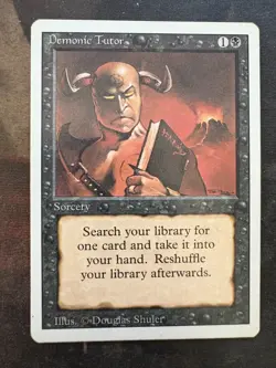 *** REVISED Demonic Tutor *** NM Clean - DUTY FREE - 3rd Vintage MtG Magic - Image 1