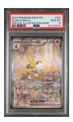 Pokemon Alakazam EX Holo Card 201/165 SV Scarlet & Violet 151 PSA Gem MT 10 - Image 1
