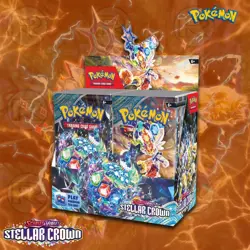 Scarlet & Violet Stellar Crown Booster Box of 36 Packs Pokemon TCG SV07 SCR EN - Image 1