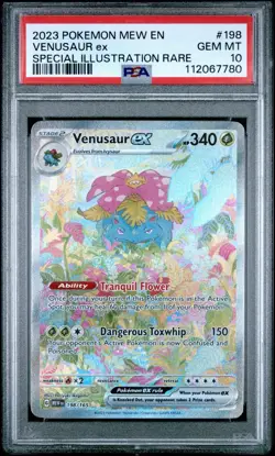 Pokemon Venusaur ex 198/165 Scarlet & Violet 151 SIR PSA 10 - Image 1