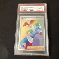 2021 PSA 10 FA Dancer #274 Rainbow Secret Rare Pokemon TCG SWSH Fusion Strike - Image 1
