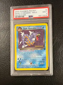 2000 Pokemon Rocket #8 Promo - Dark Gyarados - Holo - MINT - Prerelease - PSA 9! - Image 2