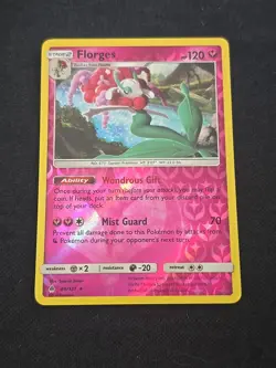 Florges 86/131 Sun & Moon Forbidden Light Reverse Holo Pokemon TCG Light Played - Image 1
