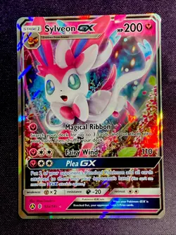 2018 Pokemon Guardians Rising SYLVEON GX ALT ART ULTRA RARE PROMO 92a/145 - Image 1