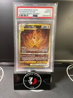Pokemon TCG PSA 10 Gem MINT Arceus Vstar GG70/GG70 Crown Zenith English - Image 1