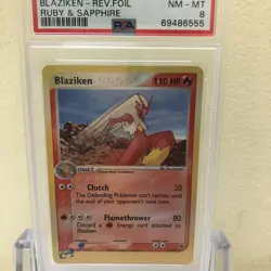 2003 Pokemon Ex Ruby & Sapphire Blaziken- Reverse Foil (#15) - Nm-Mt PSA 8 87 - Image 1