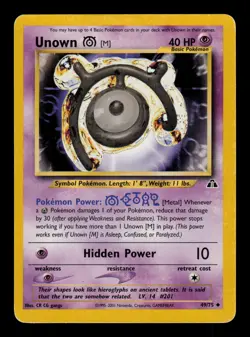 Unown [M] 49/75 - MP - Neo Discovery, WOTC Pokemon - Image 1