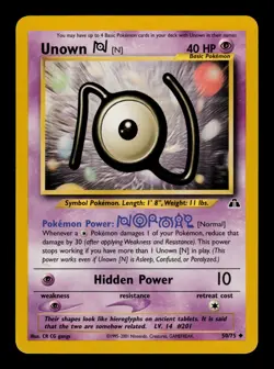 Unown [N] 50/75 - NM - Neo Discovery, WOTC Pokemon - Image 1