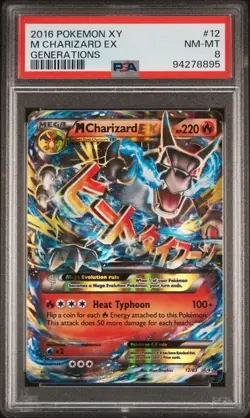 M Charizard EX #12 Pokemon XY Generations 2016 PSA 8 - Image 1