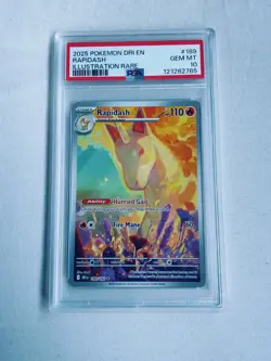 Pokemon Rapidash Illustration Rare - DRI EN Destined Rivals - 189/182 PSA 10 - Image 1