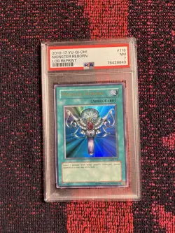 2010-17 Yu-Gi-Oh Monster Reborn Lob Reprint PSA 7 Near Mint - Image 3