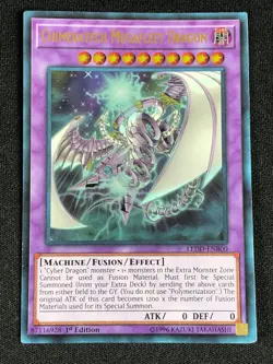 YUGIOH CHIMERATECH MEGAFLEET DRAGON LEDD-ENB00 1ST ULTRA NM - Image 1