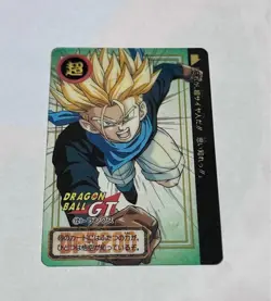 Trunks Dragon Ball GT Clear Card Holographic Excellent Condition Carddass - Image 1
