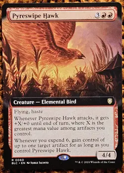 ✨Pyreswipe Hawk✨ MTG | Commander: Bloomburrow | Borderless | NM/M | R 0060 - Image 1
