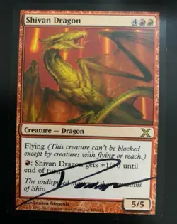 MTG Dragon of Mount Shiv 10th Edition Artist Proof Signed White Background - Image 1