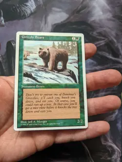 MTG Grizzly Bears Alternate 4th Edition Regular "M" misprint error - Image 1