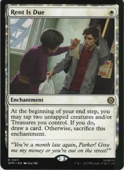 Rent Is Due R Marvel's Spider-Man 11 NM Normal MTG - Image 1