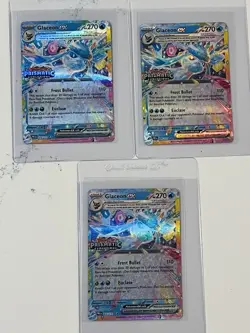 Pokemon Prismatic Evolutions Glaceon EX 026/131 Surprise Box Exclusive Stamp x3 - Image 1