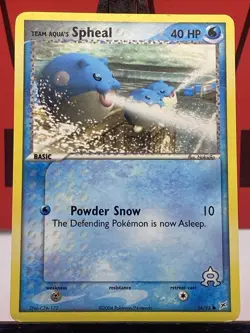 Team Aqua's Spheal 56/95 Team Magma vs Team Aqua Pokemon TCG Regular 2004 MP - Image 3