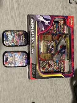 Pokemon TCG Mega Evolution Mega Latias EX Box Sealed Box W/ 2 Mega Mini Tins - Image 2