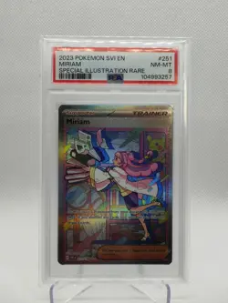 PSA 8 Miriam 251/198 SIR Pokemon Scarlet & Violet Base Set Slab - Image 1