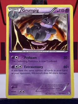 Grumpig 60/149 Boundaries Crossed Pokemon TCG Regular Rare 2012 MP - Image 3