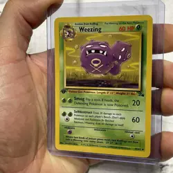 WEEZING 45/62 POKEMON TCG Fossil 1st Edition Uncommon Nintendo NM Card Vintage - Image 2