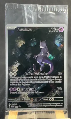 Pokemon TCG Mewtwo Scarlet and Violet 151 Black Star Promo Card 052 SEALED - Image 3