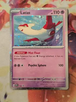 Latias ~2x Swirl~ Cosmos Holo Bleed 139 Black Star Promo SVP Near Mint Pokemon - Image 2