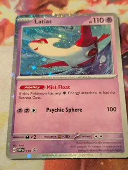 Latias ~2x Swirl~ Cosmos Holo Bleed 139 Black Star Promo SVP Near Mint Pokemon - Image 4