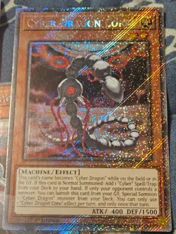 Cyber Dragon Core x1 RA04-EN013 Platinum Secret Rare Yugioh Lightly Played LP - Image 2