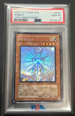 YuGiOh Honest Holographic PSA10 LODT JP001 Card with Legendary Rare Status - Image 1