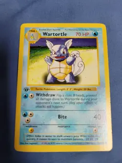 Pokemon Card Wartortle 1st Edition Shadowless Base Set 42/102 Uncommon WOTC 1999 - Image 2