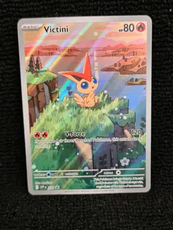 Victini SVP 208 Illustration Rare Promo Black Bolt White Flare Pokemon Card ♡ - Image 1