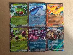 Pokemon TCG Destined Rivals - 6x EX Card Bundle Yanmega Moltres Dondozo Arboliva - Image 1