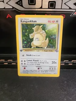 Kangaskhan 5/64 - 1st Edition Jungle Holographic Pokemon Card LP - Image 1