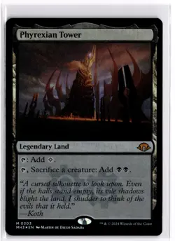 Foil Phyrexian Tower Modern Horizons 3 303 LP x1 MTG Magic: the Gathering - Image 1