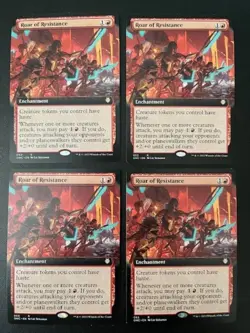 MTG- Roar of Resistance x4 - All Will Be One: Commander - Extended Art - Image 1