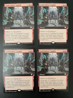 MTG- Goldwarden's Gambit x4 - All Will Be One: Commander - Extended Art - Image 1