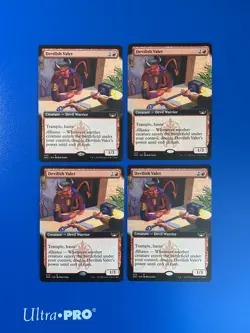 x4 Devilish Valet - x4 Extended Art | NM | Streets of New Capenna | MTG Playset - Image 1