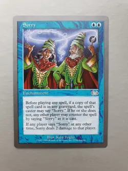 Sorry , MTG Unglued (1998). Uncommon Blue Enchantment NM - Image 1