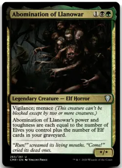 MTG Abomination of Llanowar U Commander Legends 265 LP - Image 1