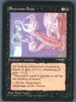 Magic the Gathering MTG Alliances Phyrexian Boon #23 Buy 2 Get 1 - Image 1