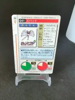 1996 Pocket Monsters Pokemon Carddass Red Version #041 Zubat - Image 2
