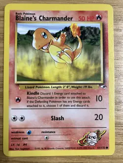 Blaine's Charmander Gym Heroes 61/132 Pokemon Card - Near Mint - Image 1