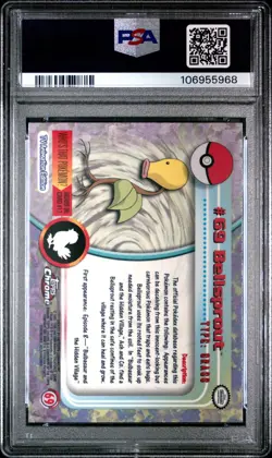 2000 TOPPS CHROME POKEMON T.V. #69 BELLSPROUT PSA 8 - Image 2