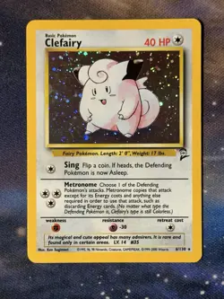 Clefairy 6/130 Base Set 2 Holo Rare Holographic 2000 Vintage WOTC Pokemon LP - Image 1